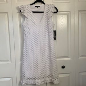 Sharagano White Lace Dress